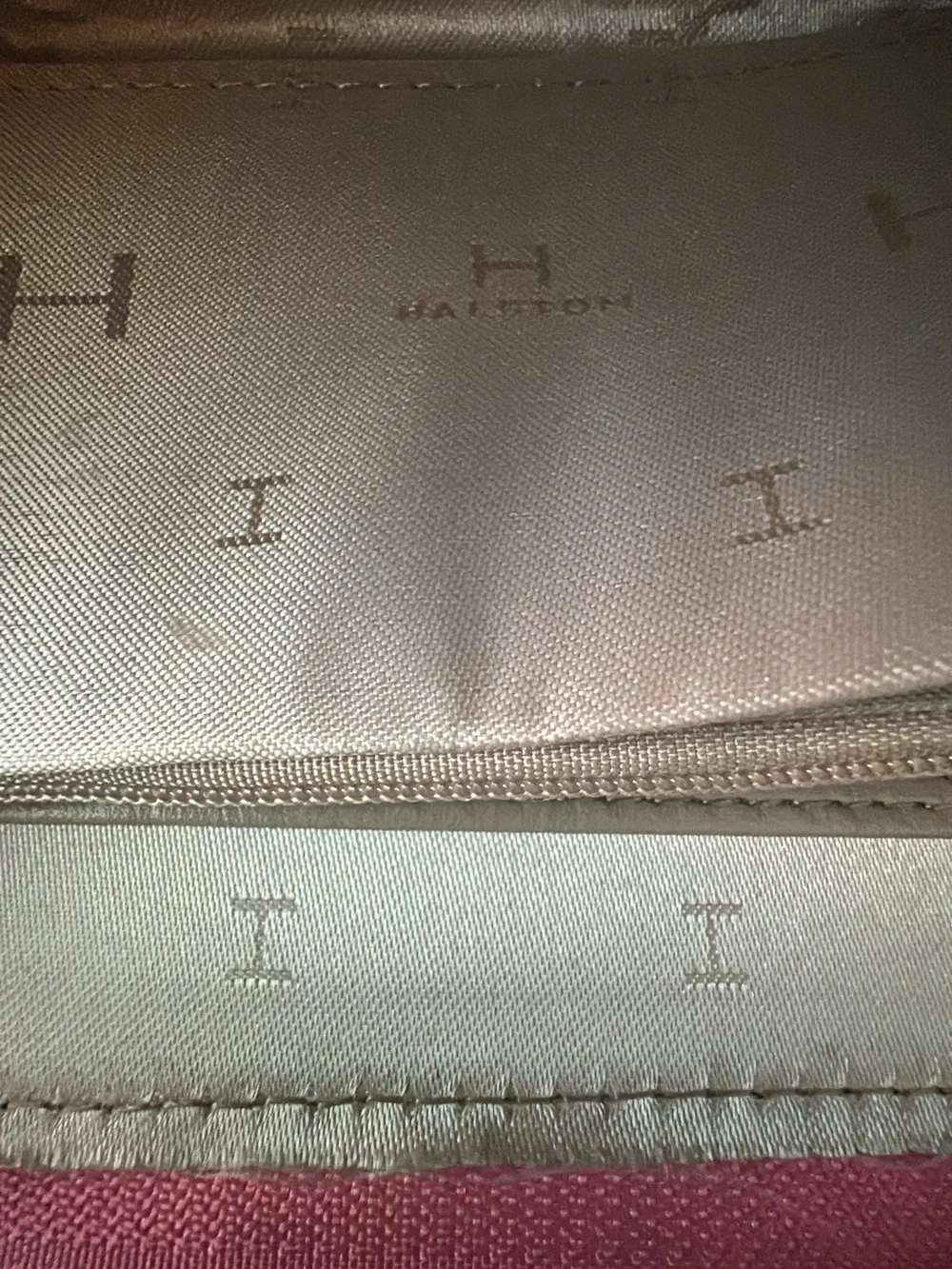 Vintage H by Halston Coral Pink Zip Wallet with Gold Hardware